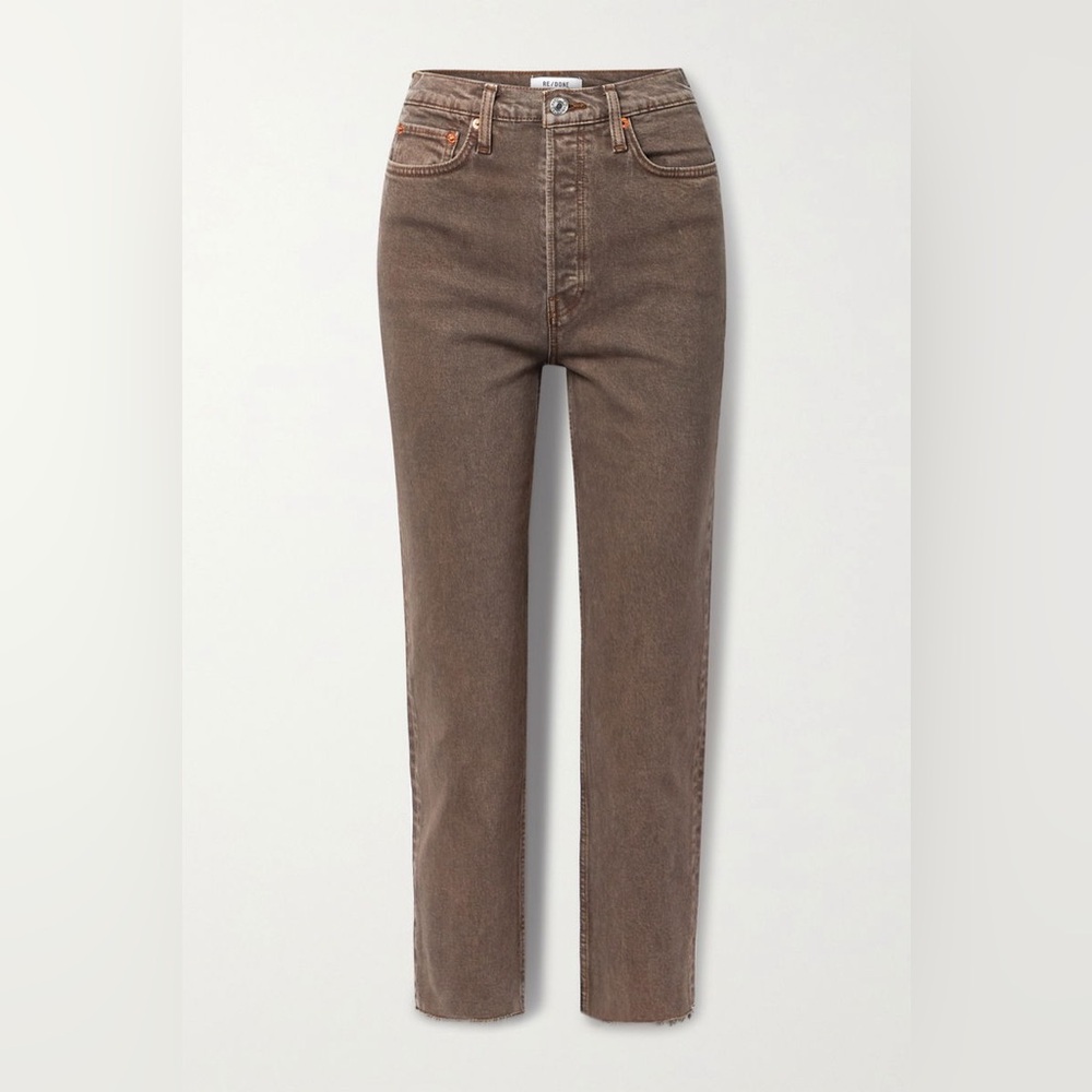 Re/Done 70s High Rise Stove Pipe Straight-Leg Jeans 26 - Picture 3 of 9